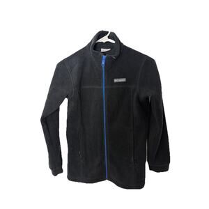 Columbia Steens Mountain Youth Full Zip Fleece Jacket Kids M 10/12 Bla